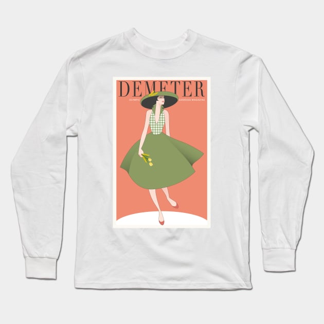 Olympic goddess Magazine: Demeter Long Sleeve T-Shirt by LaInspiratriz